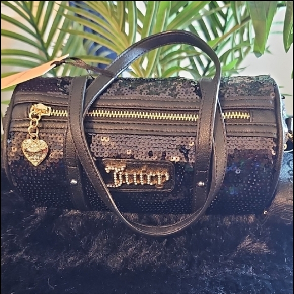 Juicy Couture Black Sequin Barrel Bag - Picture 8 of 8